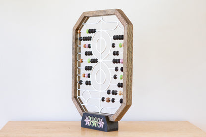 Wanda Gillespie - Hourglass Counting Frame (Small Black With Pink And Green silver 8) 2022