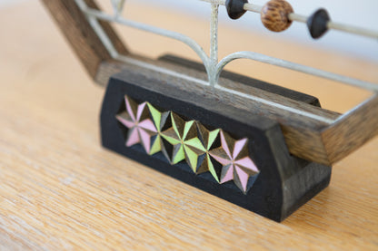 Wanda Gillespie - Hourglass Counting Frame (Small Black With Pink And Green silver 8) 2022